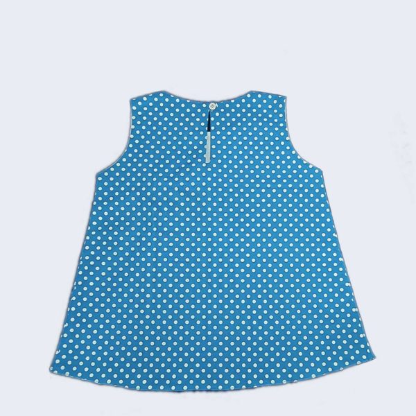 Vestido Infantil Azul Poá - Image 2