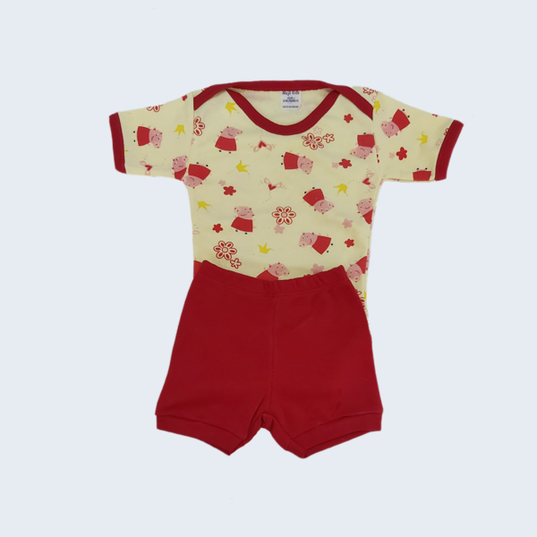 Conjunto Body com Short Peppa