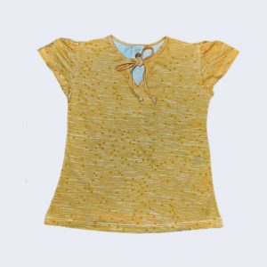 Blusa Infantil Básica Amarela Poá