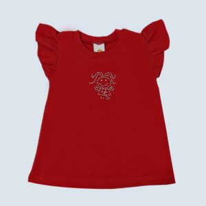 Blusa Infantil Vermelha Boneca