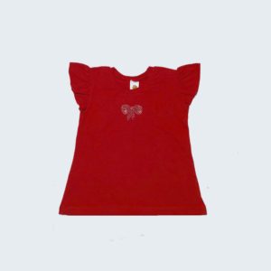 Blusa Infantil Vermelha Laço