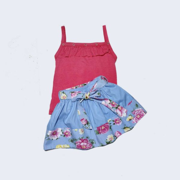 Saia Majô Kids Azul Floral - Image 2