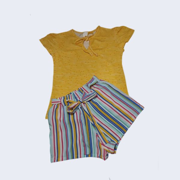 Blusa Infantil Básica Amarela Poá - Image 2