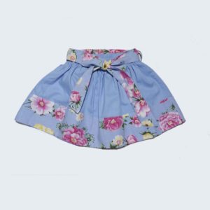 Saia Majô Kids Azul Floral